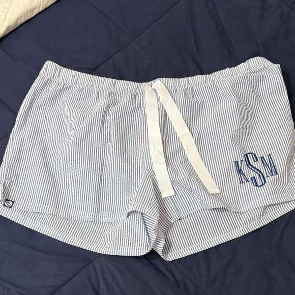 STRIPED BLUE SLEEPWEAR SHORTS SET - BLUE main image 0